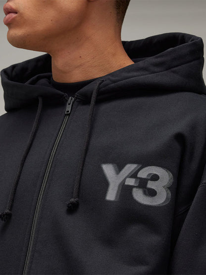 【Y-3 -ワイスリー】LOGO ZIP HODDIE/BLACK(ジップフーディー/ブラック)