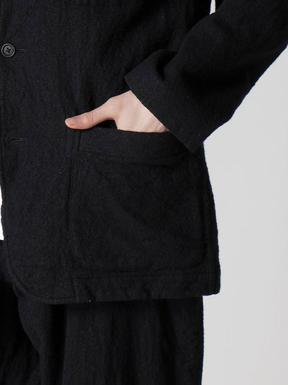 【Y's for men - ワイズフォーメン】"Y's for men × MASSES" SHRINK SERGE FULLING JACKET(ジャケット/ブラック)