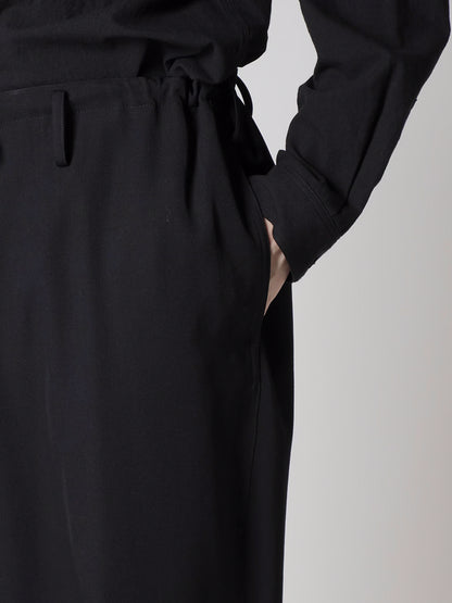 【Y's for men-ワイズフォーメン】WOOL GABARDINE WIDE STRING PANTS(パンツ/ブラック)