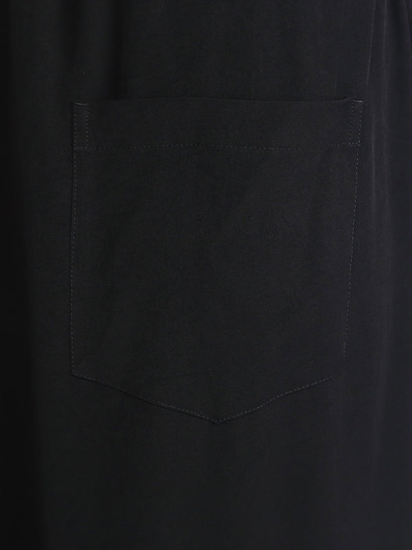 【Ground Y - グラウンドワイ】TRIACETATE/POLYESTER CREPE de CHINE EXTRA WIDE FRONT SEAM PANTS(パンツ/ブラック)