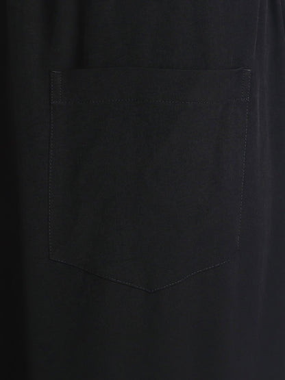 【Ground Y - グラウンドワイ】TRIACETATE/POLYESTER CREPE de CHINE EXTRA WIDE FRONT SEAM PANTS(パンツ/ブラック)