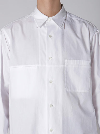 【Y's for men-ワイズフォーメン】40 BROAD DOUBLE COLLAR BIG SHIRT(シャツ/ホワイト)