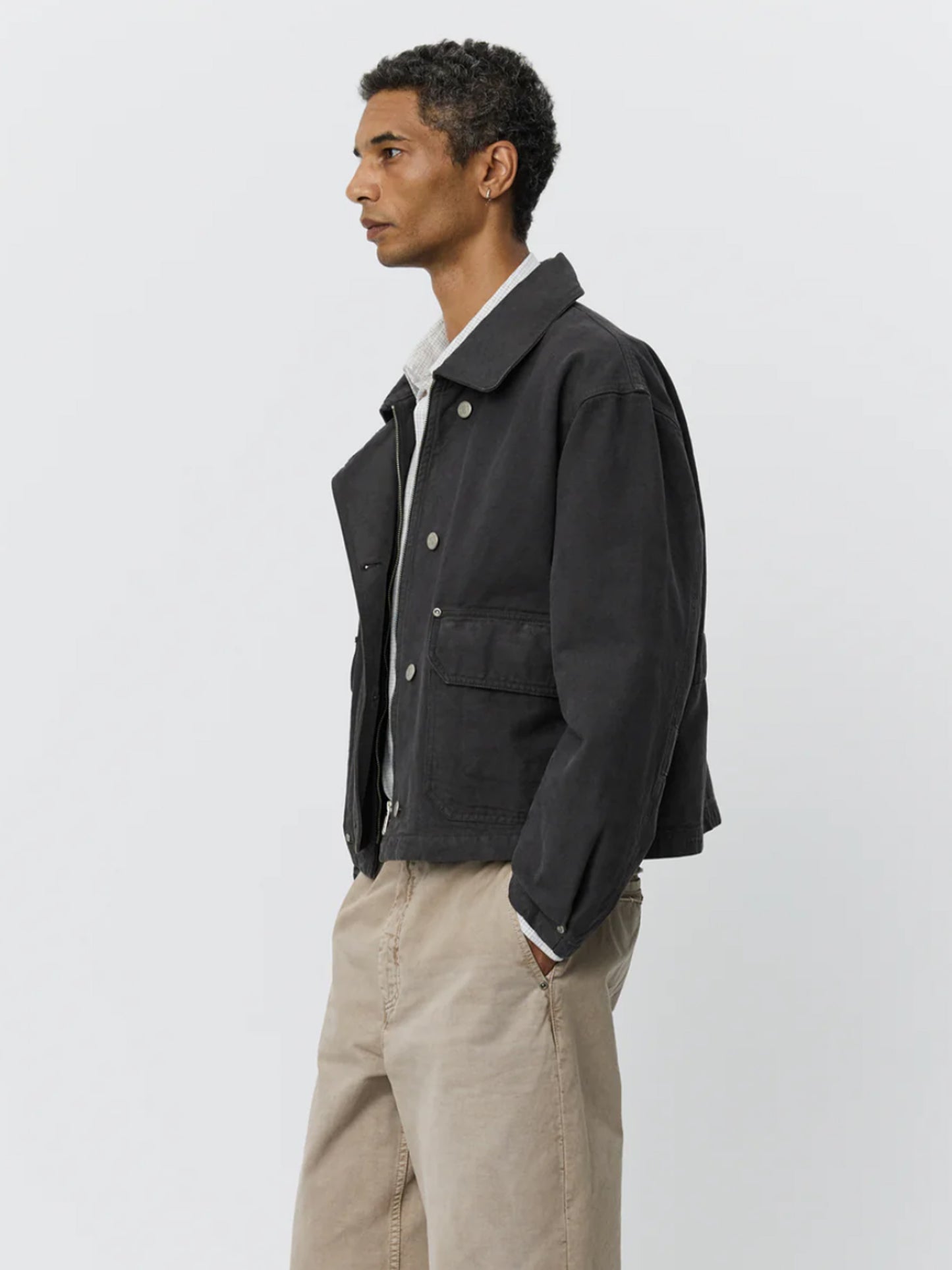 【mfpen - エムエフペン】COURIER JACKET  / WASHED GREY CANVAS (ジャケット/ウォッシュドグレーキャンバス)