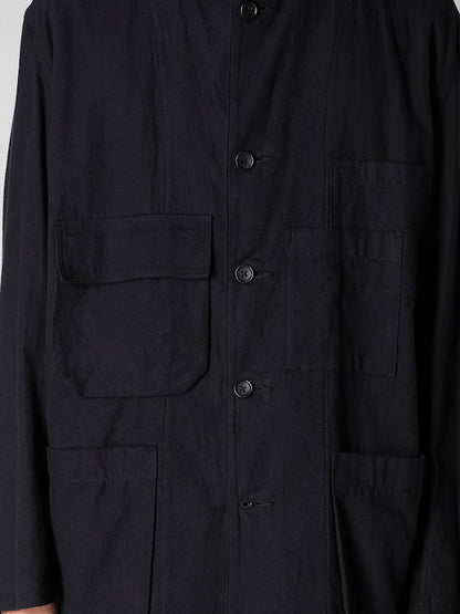 【Y's for men - ワイズフォーメン】COTTON FLANNEL CHAIN STITCH BLOUSON(ブルゾン/ブラック)