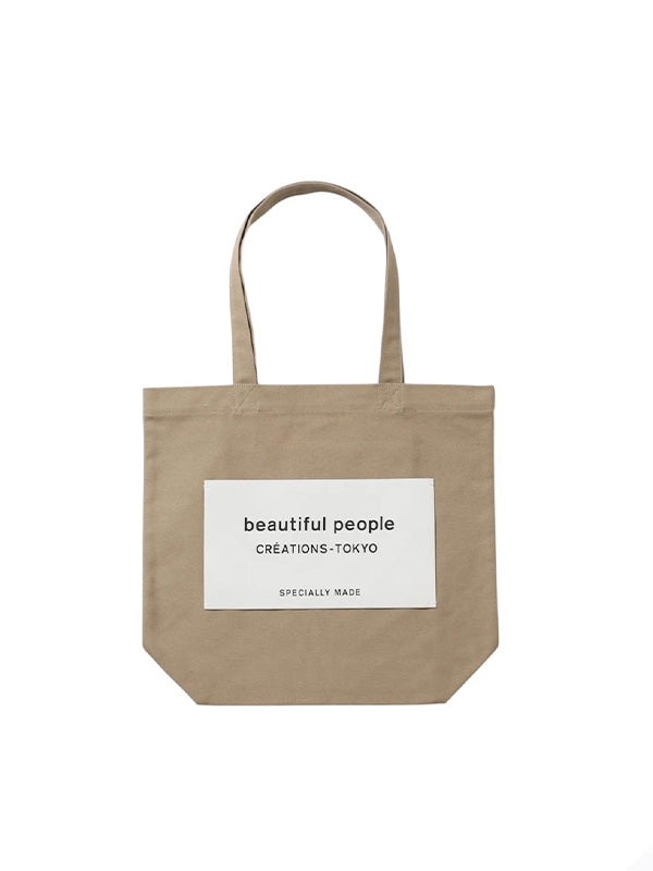 【beautiful people - ビューティフルピープル】SDGs name tag tote bag / MUSHROOM（バッグ/マッシュルーム)