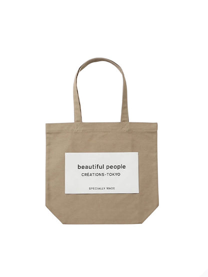 【beautiful people - ビューティフルピープル】SDGs name tag tote bag / MUSHROOM（バッグ/マッシュルーム)