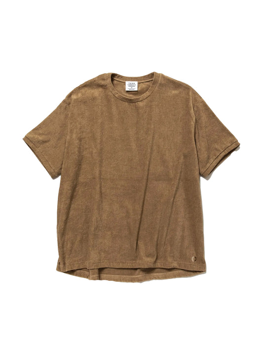 【THING FABRICS - シングファブリックス】2mm Pile T-Shirt /  KHAKI BEIGE（Tシャツ/カーキベージュ)