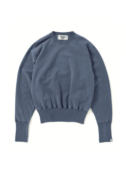 【Perfect ribs® - パーフェクトリブス】Crew Neck Sweat Shirt / Fade Blue(スウェットシャツ/フェードブルー)