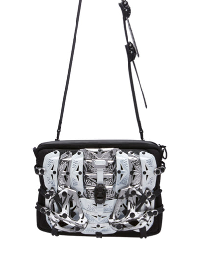 【INNERRAUM - インナーラム】OBJECT T11 CLUTCH PATCHWORK / BLACK&SILVER（バッグ / ブラック&シルバー）