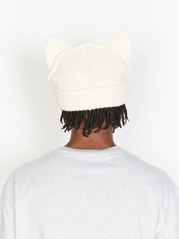 【Charles Jeffrey Loverboy - チャールズ ジェフリー ラバーボーイ】Chunky ears beanie / ecru (帽子/エクル)