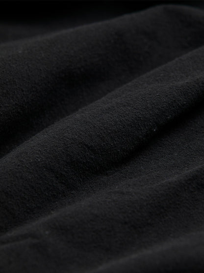 【ANACHRONORM - アナクロノーム】AN380 COTTON SUEDE WIDE SHIRTS BLACK / BLACK (シャツ/ブラック)