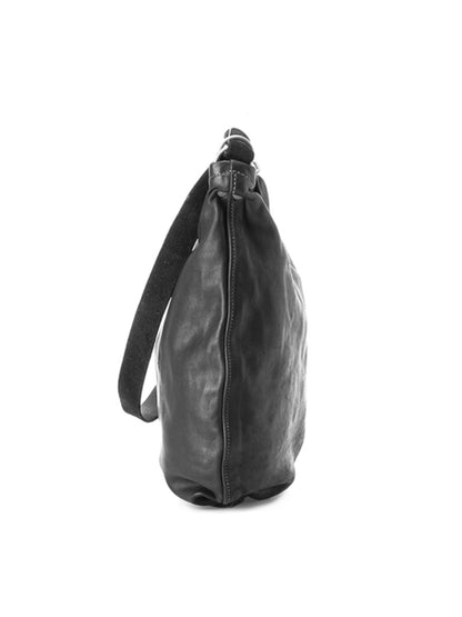 【GUIDI - グイディ】 GUIDI Q20 LEATHER CROSSBODY BAG (バッグ/ブラック)