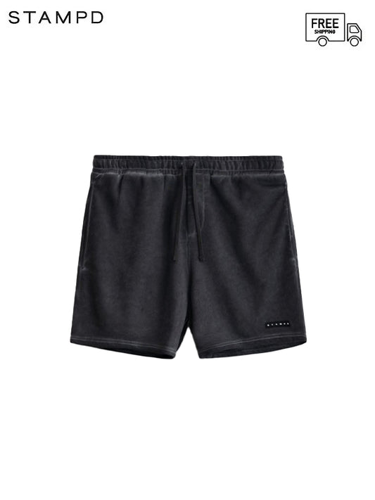 【STAMPD - スタンプド】OIL WASHED SWEATSHORT / BLACK (ショーツ/オイルウォッシュ)