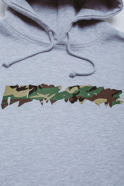【Fucking Awesome- ファッキングオーサム】CAMO LOGO HOODIE  / ASH HEATHER（フーディー/アッシュヘザー)