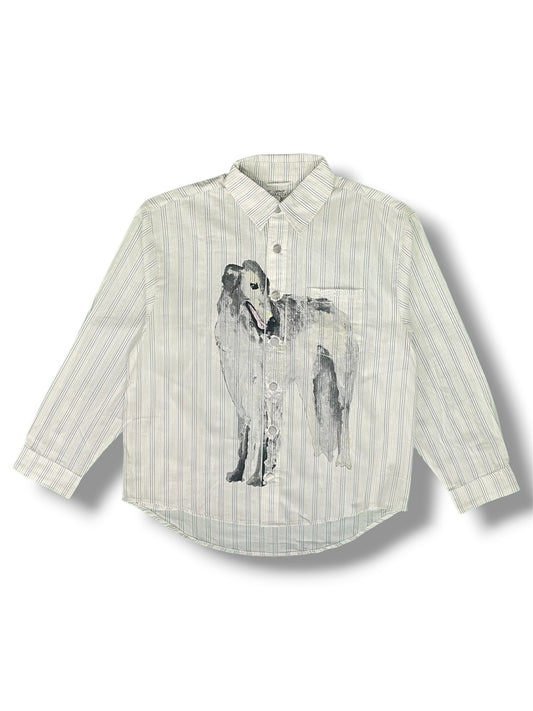 【BASKETCASE  - バスケットケース】HOUND OVERSIZED BUTTON-UP  / WHITE (シャツ/ホワイト)