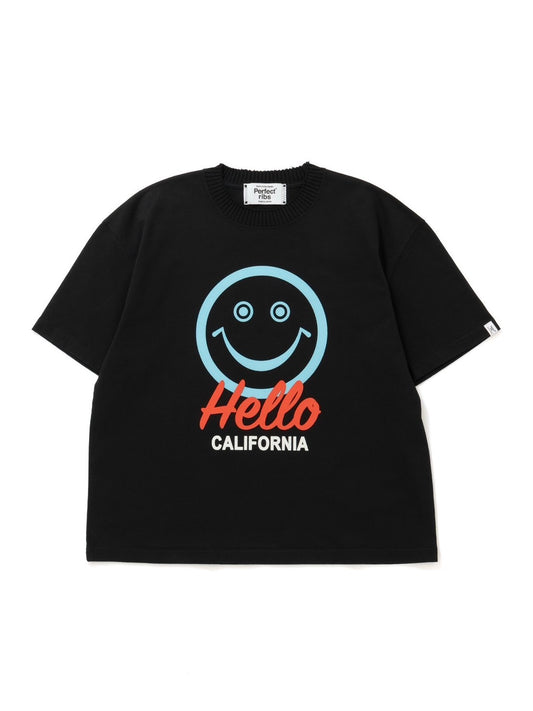 【Perfect ribs®×A LOVE MOVEMENT】HELLO CALIFORNIA Short Sleeve T Shirts / BLACK (Tシャツ/ブラック)