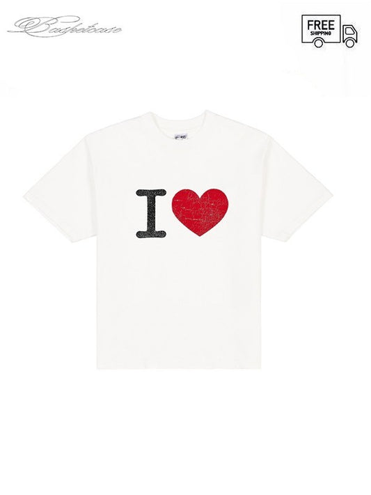 【BASKETCASE GALLERY - バスケットケースギャラリー】I HEART TEE / WHITE(Tシャツ/ホワイト)