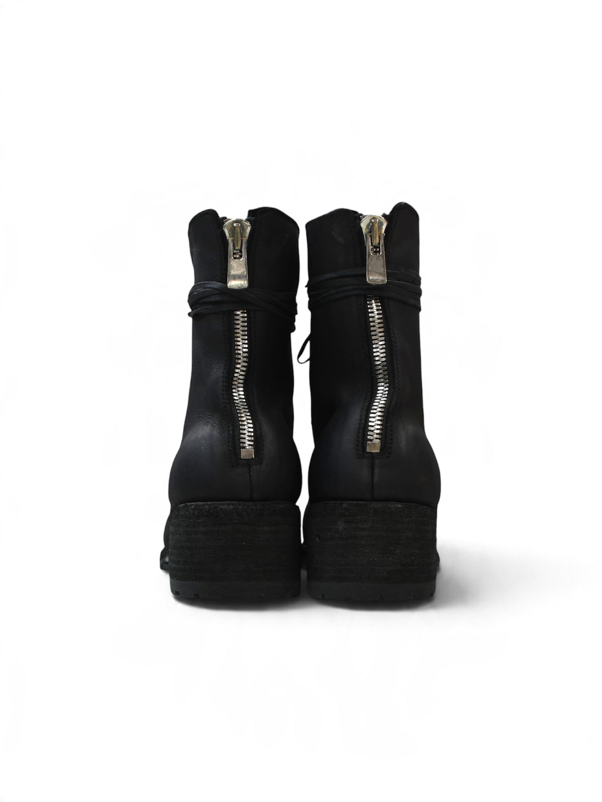 【GUIDI - グイディ】NB07V CALF LACED UP BACK ZIP BOOTS / BLACK(ブーツ/ブラック)