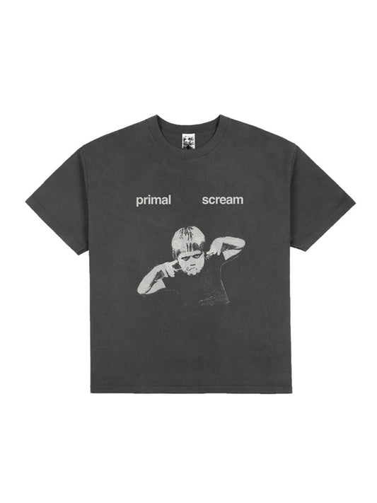 【BASKETCASE  - バスケットケース】PRIMAL SCREAM T-SHIRT / VINTAGE BLACK (Tシャツ/ウォッシュドブラック)