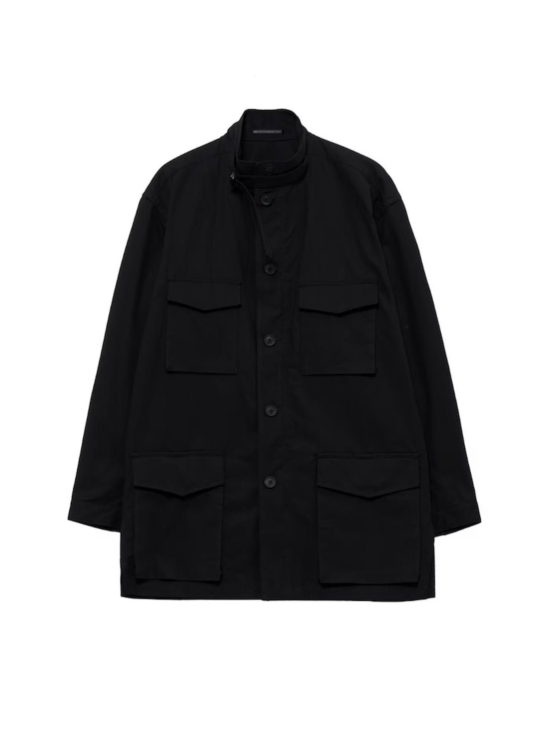【Yohji Yamamoto POUR HOMME - ヨウジヤマモト プールオム】C/ RIP STOP ARMY BLOUSON（ブルゾン/ ブラック)
