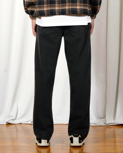 【PLEASURES - プレジャーズ】OIL BAGGY JEANS / DARK BROWN (パンツ/ダークブラウン)