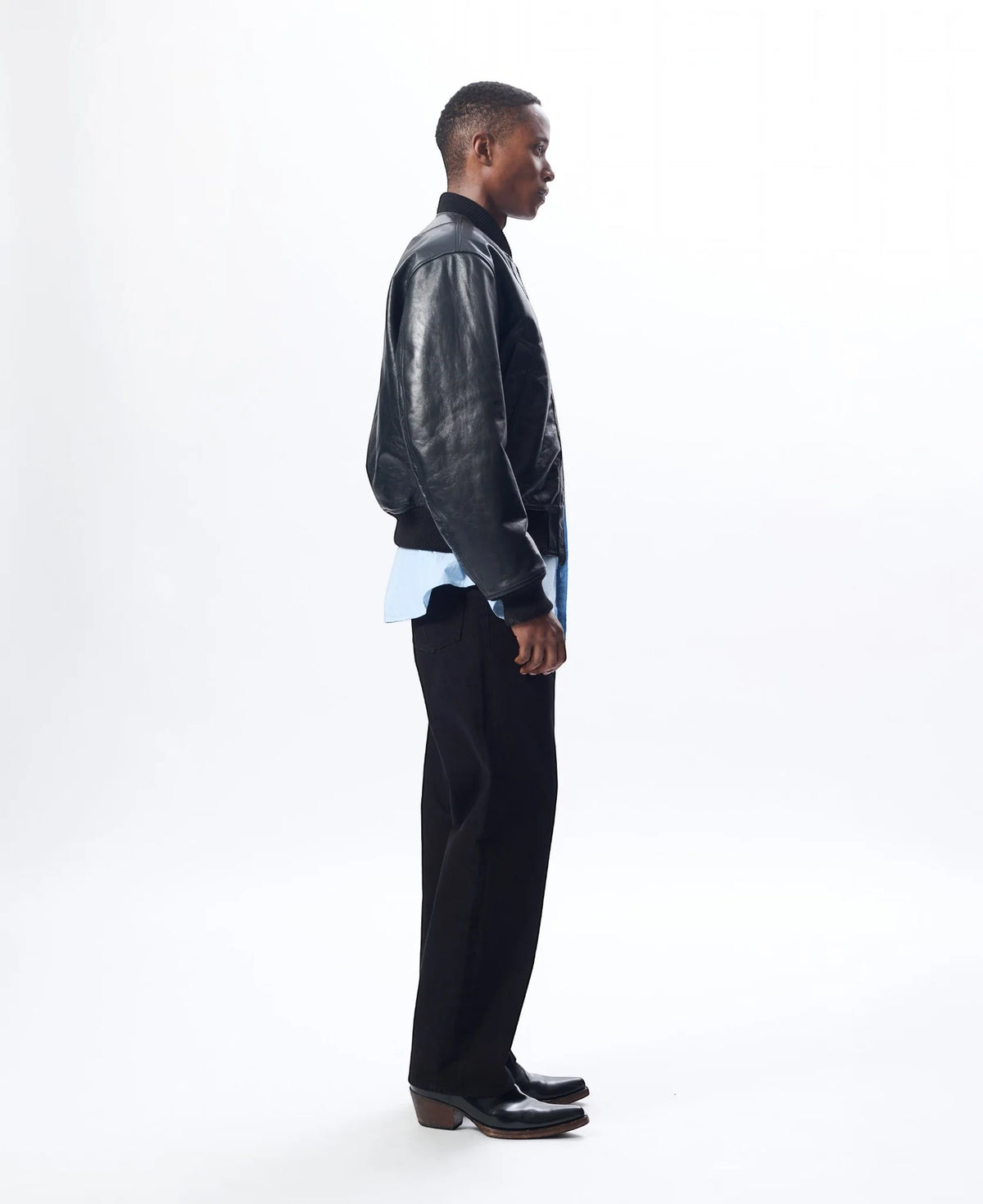 【SUN FLOWER - サンフラワー】Leather Flight Jacket / Black (ジャケット/ブラック)
