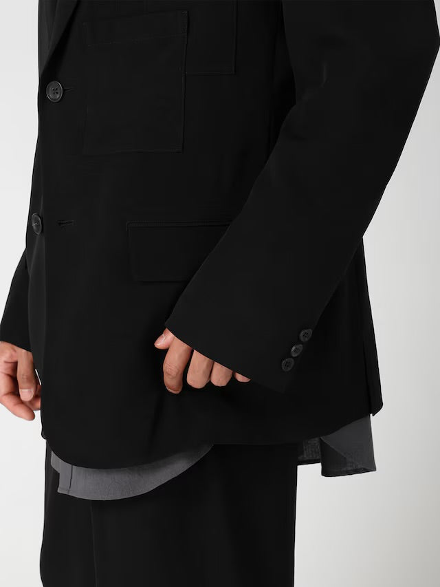【Y's for men - ワイズフォーメン】TA TUXEDO LAYERED-POCKET JACKET / BLACK (ジャケット/ブラック)