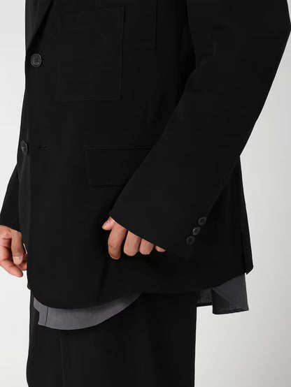 【Y's for men - ワイズフォーメン】TA TUXEDO LAYERED-POCKET JACKET / BLACK (ジャケット/ブラック)