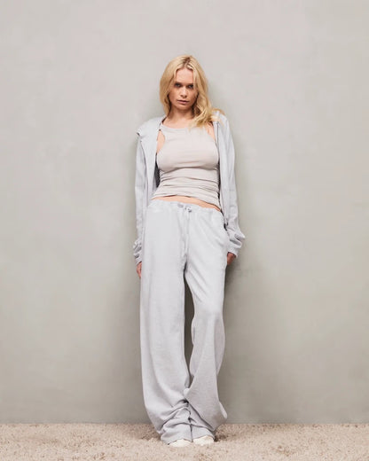 【entire studios - エンタイアスタジオ】LIGHTWEIGHT CROPPED ZIP-UP / HEATHER GREY (パーカー/ヘザーグレー)