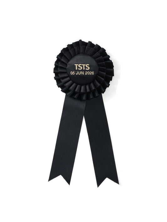 【TSTS -ティーエスティーエス】TSTS EMBROIDERED ROSETTE / BLACK (リボン/ブラック)