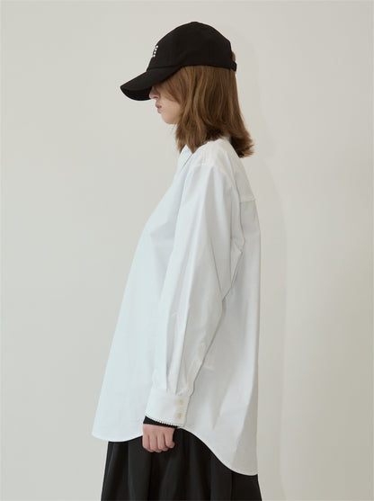 【KIMHEKIM - キムヘキム】PEARL TRIMMED SHIRT (シャツ/ホワイト)