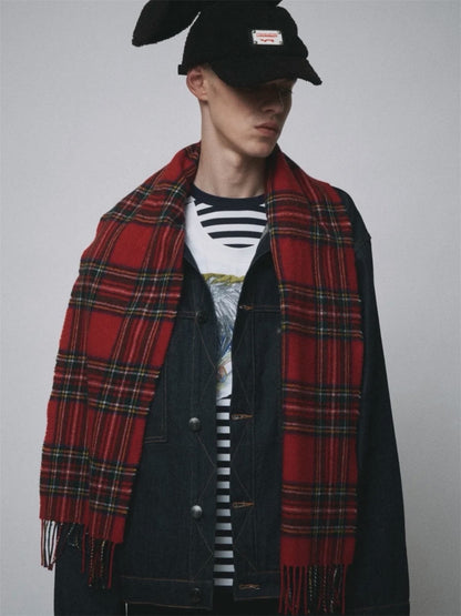 【Charles Jeffrey Loverboy - チャールズ ジェフリー ラバーボーイ】SCARF DENIM JACKET / Blue(ジャケット/ブルー)