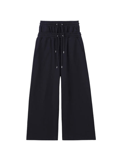 【JOHN LAWRENCE SULLIVAN - ジョンローレンスサリバン】SWEATSTACKED PANTS / Black（パンツ/ブラック)
