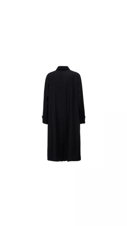 【Y's for men - ワイズフォーメン】WOOL GABARDINE STAND COLLAR COAT(コート/ブラック)