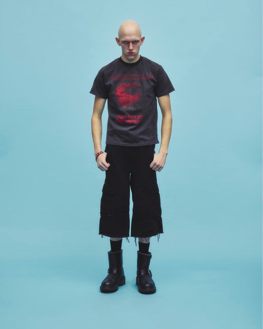 【BASKETCASE  - バスケットケース】CRUTCH TEE / VINTAGE BLACK (Tシャツ/ブラック)