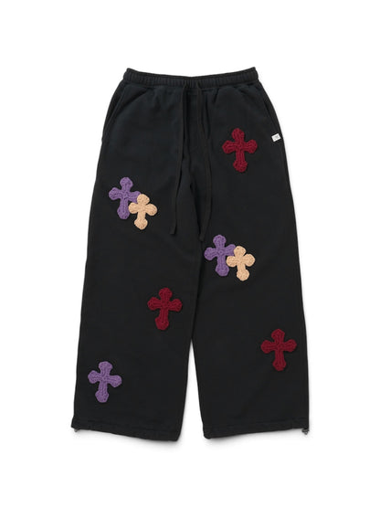 【Perfect ribs® × Y.A.R.N.】New Super Wide Sweat Pants (スウェットパンツ/ブラック)