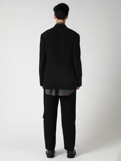 【Y's for men - ワイズフォーメン】TA TUXEDO LAYERED-POCKET JACKET / BLACK (ジャケット/ブラック)