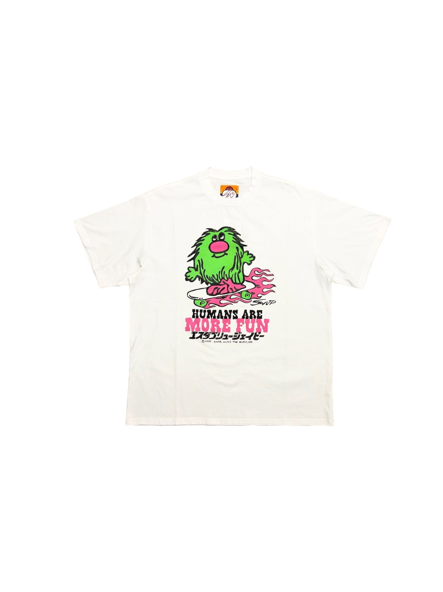 【SWJP - エスダブリュージェイピー】MOSSY MOE T-SHIRT / WHITE (Tシャツ/ホワイト)
