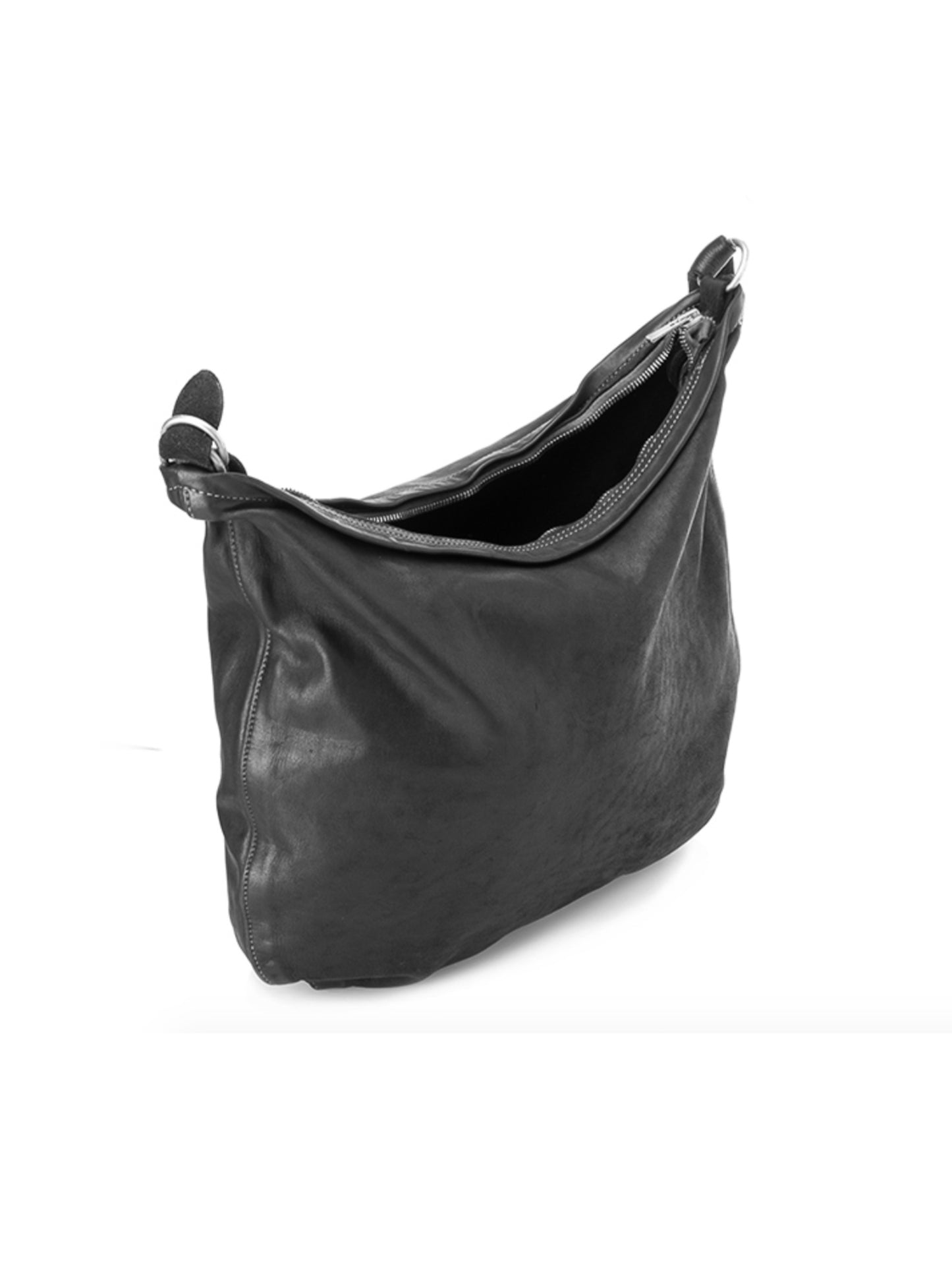 【GUIDI - グイディ】 GUIDI Q20 LEATHER CROSSBODY BAG (バッグ/ブラック)