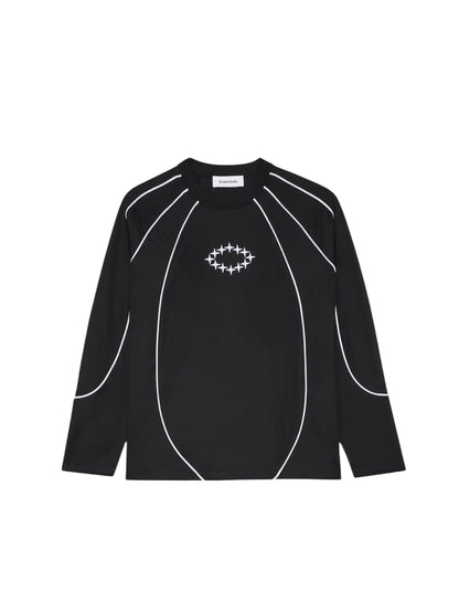 【Études studio - エチュード スタジオ】Soccer Long Sleeves T-Shirt Pique/ BLACK (ロングスリーブTEE/ブラック)