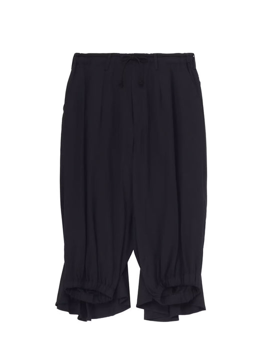 【Yohji Yamamoto POUR HOMME - ヨウジヤマモト プールオム】REGULATION CELLULOSE GABARDINE STANDARD CROW PANTS（パンツ/ ブラック)