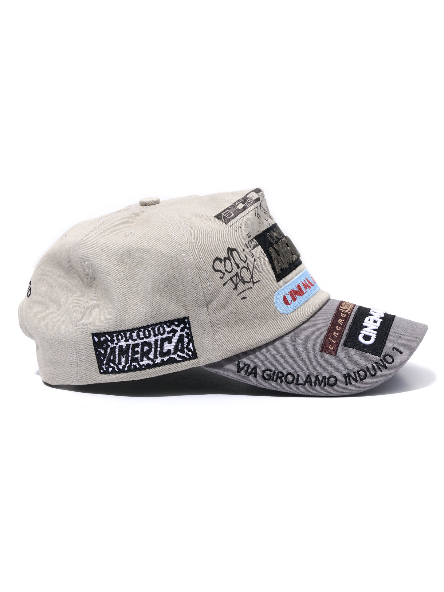 【PALY HOLLYWOOD - パリーハリウッド】Cinema Troisi 5 Panel  / Light Gray(キャップ/ライトグレー)
