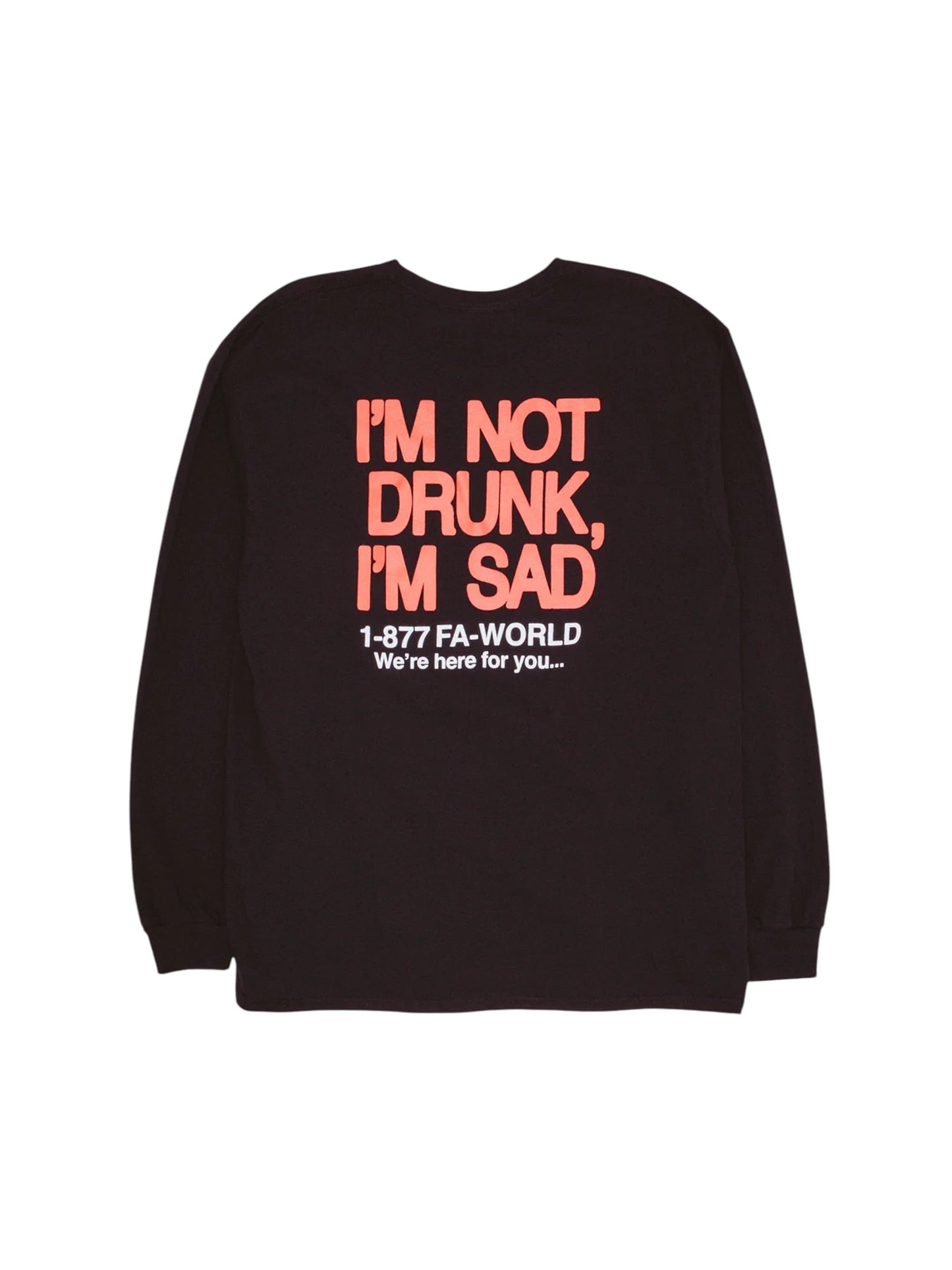 【Fucking Awesome- ファッキングオーサム】DRUNK AND SAD LONG SLEEVE TEE / Black （ロングスリーブTシャツ/ブラック）