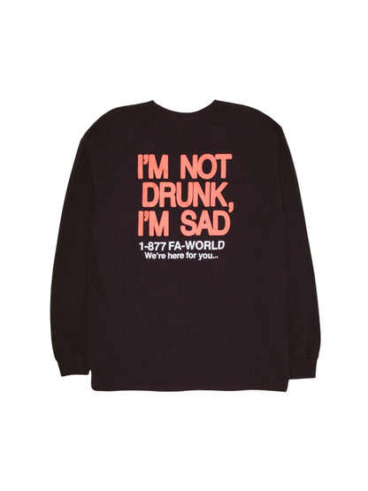 【Fucking Awesome- ファッキングオーサム】DRUNK AND SAD LONG SLEEVE TEE / Black （ロングスリーブTシャツ/ブラック）