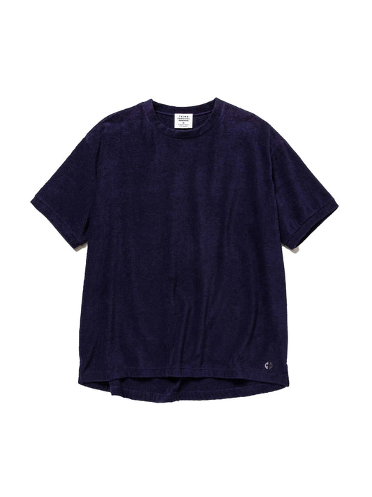 【THING FABRICS - シングファブリックス】2mm Pile T-Shirt /  NAVY（Tシャツ/ネイビー)
