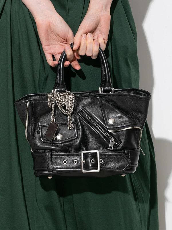 【beautiful people - ビューティフルピープル】excerption riders kids tote bag / BLACK（バッグ/ブラック)