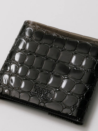 【beautiful people - ビューティフルピープル】nothing to hide vinyl card wallet / DEEP BLACK（ウォレット/ブラック)