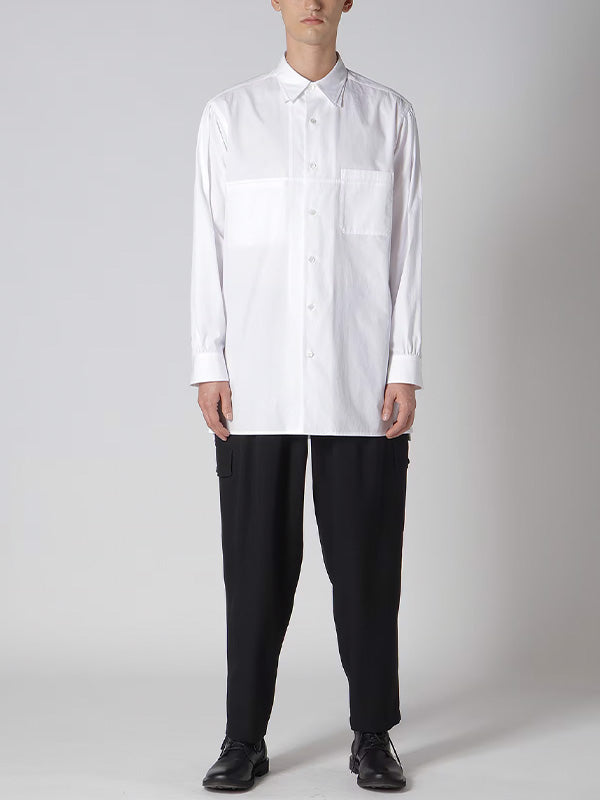 【Y's for men-ワイズフォーメン】40 BROAD DOUBLE COLLAR BIG SHIRT(シャツ/ホワイト)