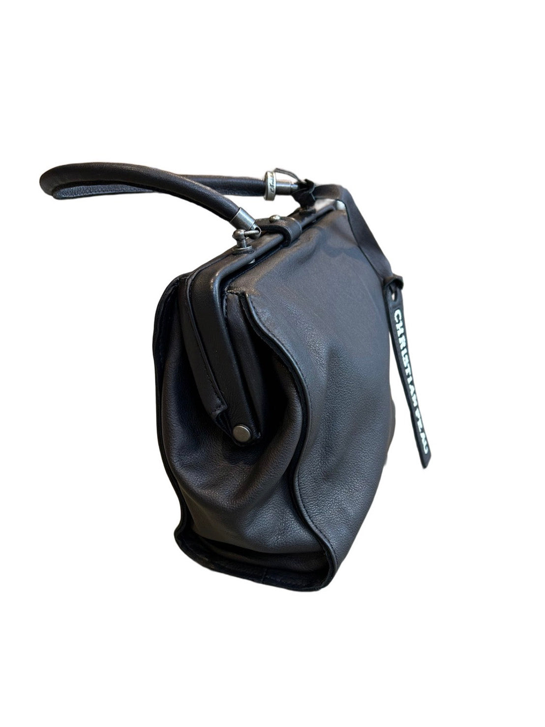 【Christian Peau - クリスチャンポー】06435-1 CP SQUARE "Cow Leather"/ BLACK(バッグ/ブラック)