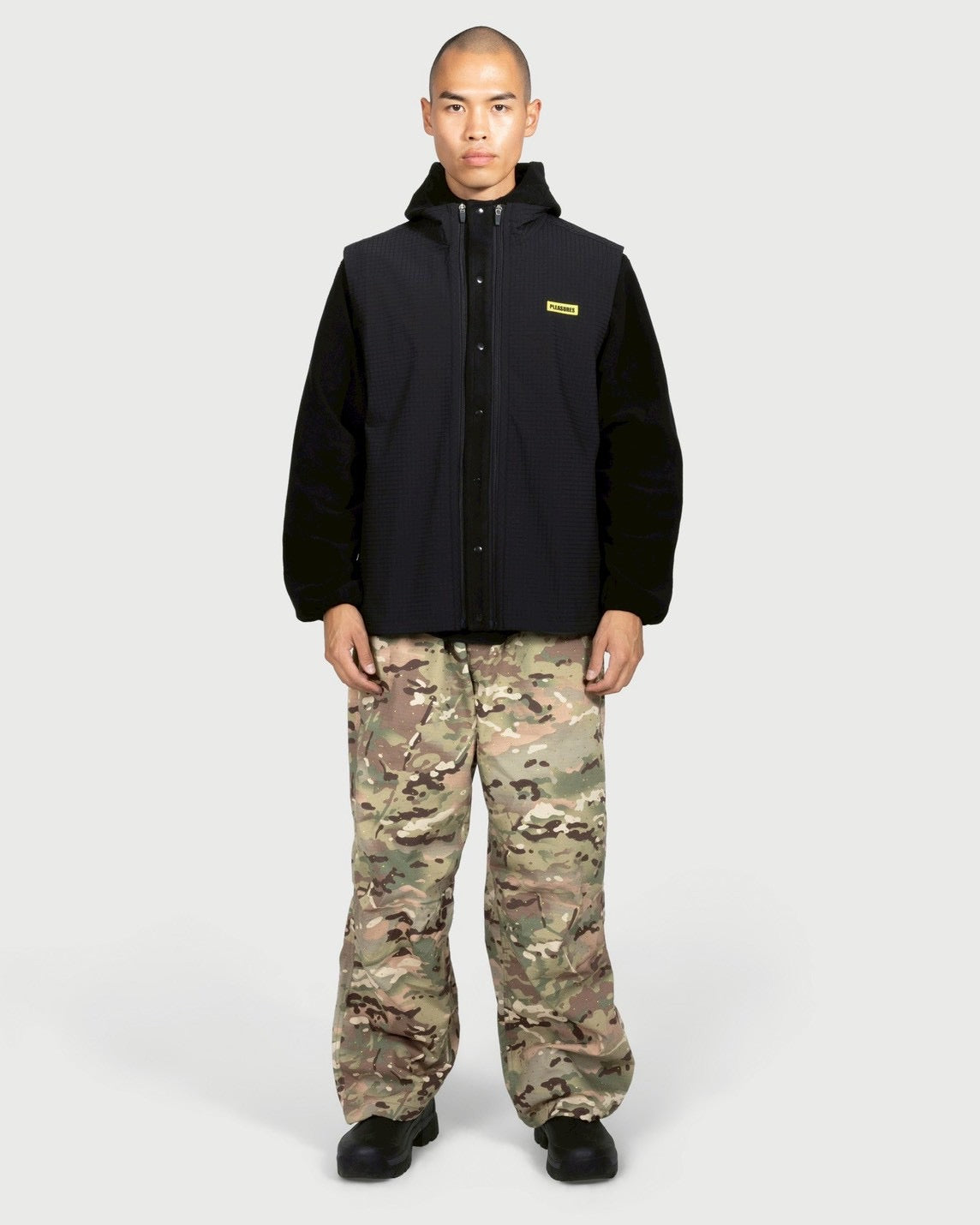 【PLEASURES - プレジャーズ】OVERTURE CONVERTIBLE JACKET / BLACK (ジャケット/ブラック)